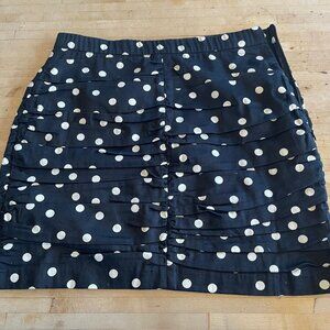 Stradivarius Black and White Polka Dot Mini Skirt